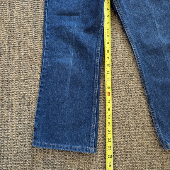 Vintage Levis 517 Jeans Mens 32x23.5 Blue Bootcut Altered Hem Pre Owned - Picture 5 of 9